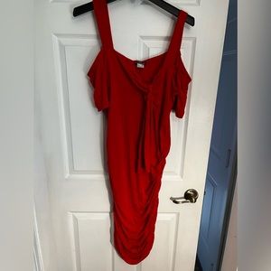 Venus Sexy Red Ruched Dress XL